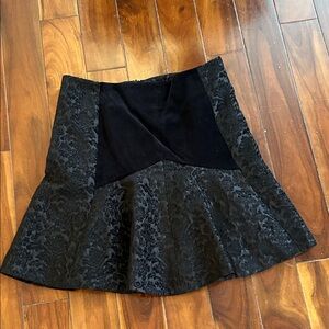 Amanda & Chelsea Black Floral A-Line Skirt
